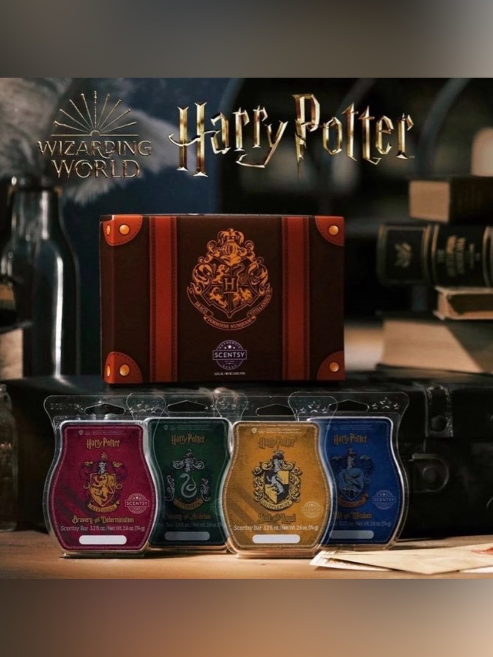 Scentsy - Set of 4 Hogwarts Houses wax bars.  Limited Edition
